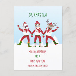 Weihnachten und Freunde mit klassischen Händen Postkarte