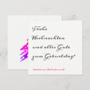 Weihnachten und Geburtstag auf einmal Grußkarte