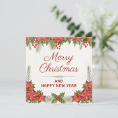 Weihnachten und Glück im neuen Jahr (Stehend Vorderseite)