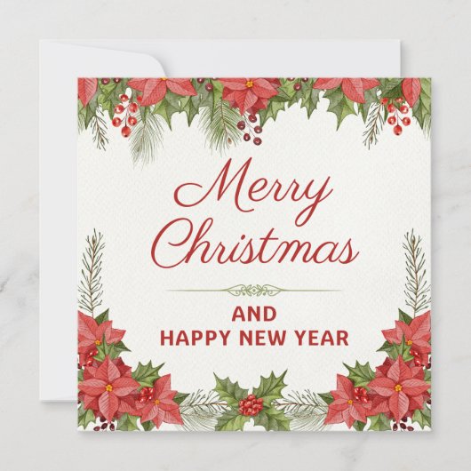 Weihnachten und Glück im neuen Jahr (Vorderseite)