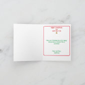 Weihnachten und Glück im neuen Jahr Weihnachten un Dankeskarte (Innenseite)