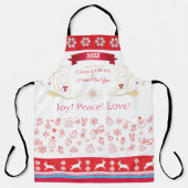Weihnachten und Glück Neues Jahr 20XX! XMAS benutz Schürze (Vorderseite)