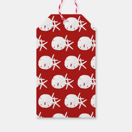 Weihnachten und Grüße an der Küste Geschenkanhänger (Rückseite)