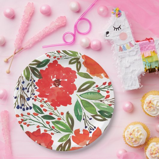 Weihnachten und Handgestrichen Pappteller (Party)