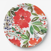 Weihnachten und Handgestrichen Pappteller (Vorderseite)