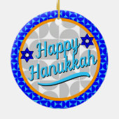 Weihnachten und Hanukka Keramik Ornament (Hinten)