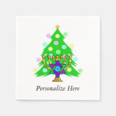 Weihnachten und Hanukka Serviette (Vorderseite)