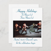 Weihnachten und Hanukkah-Grüße-Karte (Vorne/Hinten)