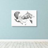 Weihnachten und Heiliges Pferd Leinwanddruck (Insitu (Holzboden))