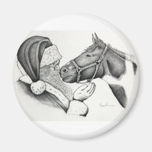Weihnachten und Heiliges Pferd Magnet