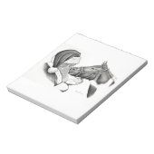 Weihnachten und Heiliges Pferd Notizblock (Rotiert)