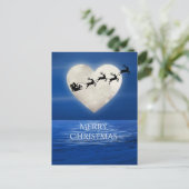 Weihnachten und Herz Vollmond Strand Frohe Weihnac (Stehend Vorderseite)