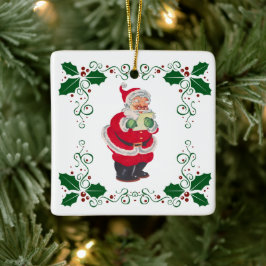 Weihnachten und Holly Weihnachten Keramikornament