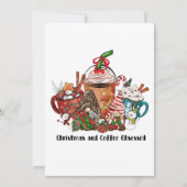 Weihnachten und Kaffee besessen Einladung (Vorderseite)