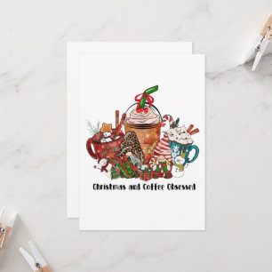 Weihnachten und Kaffee besessen Einladung