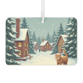 Weihnachten und Katzen Autolufterfrischer (Rückseite)