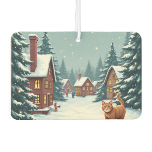 Weihnachten und Katzen Autolufterfrischer