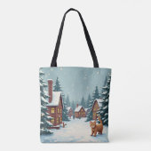Weihnachten und Katzen Tote Tasche (Rückseite)