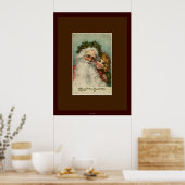 Weihnachten und Kind Vintage Kunst Poster (Küche)