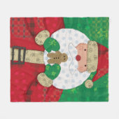 Weihnachten und Lebkuchen Bauernhof Urlaub Fleecedecke (Vorderseite (Horizontal))