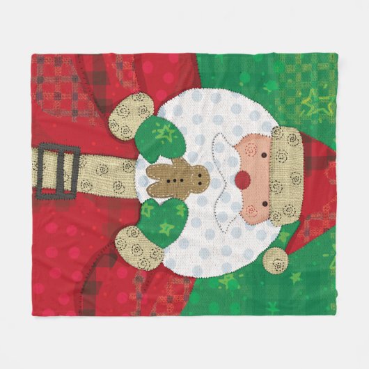 Weihnachten und Lebkuchen Bauernhof Urlaub Fleecedecke (Vorderseite (Horizontal))