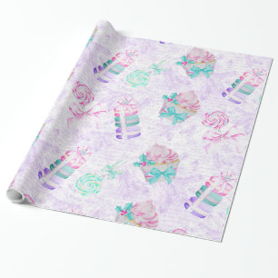 Weihnachten und Makaronen Geschenkpapier