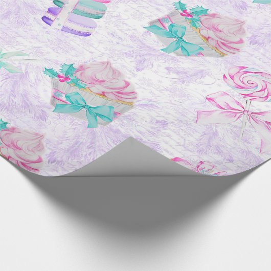 Weihnachten und Makaronen Geschenkpapier (Ecke)