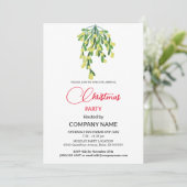 Weihnachten- und Mistletodekorationen Einladung (Stehend Vorderseite)