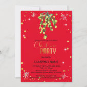 Weihnachten- und Mistletodekorationen Einladung (Vorderseite)