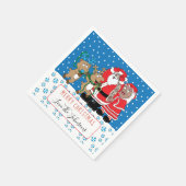 Weihnachten und Mrs. Claus of Color Serviette (Ecke)