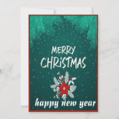 Weihnachten und neue Jahreskarte (Vorderseite)