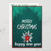 Weihnachten und neue Jahreskarte (Vorne/Hinten)