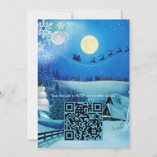 Weihnachten und Neues Jahr 2024 Einladung (Rückseite)