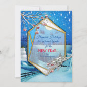 Weihnachten und Neues Jahr 2024 Einladung (Vorderseite)