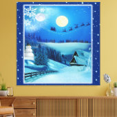 Weihnachten und Neues Jahr 2024 Leinwanddruck (Insitu (Wohnzimmer))