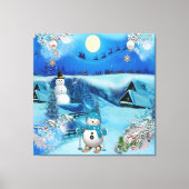 Weihnachten und Neues Jahr 2024 Leinwanddruck (Vorderseite)