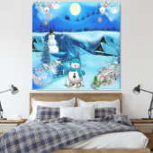 Weihnachten und Neues Jahr 2024 Leinwanddruck (Insitu (Schlafzimmer))