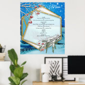 Weihnachten und Neues Jahr 2024 Poster (Heimbüro)