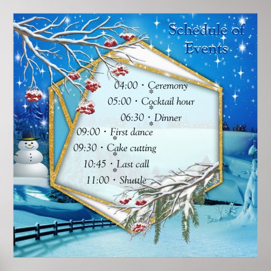 Weihnachten und Neues Jahr 2024 Poster (Vorne)