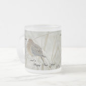 Weihnachten und Neues Jahr Gruß - Trauertote Mattglastasse (Vorderseite Links)