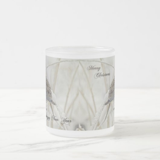 Weihnachten und Neues Jahr Gruß - Trauertote Mattglastasse (Mittel)