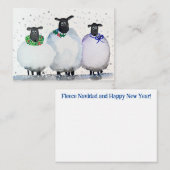 Weihnachten und Neues Jahr im Wasser Mitteilungskarte (Vorne/Hinten)