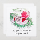 Weihnachten und Neues Jahr schlafend kleine Maus (Vorne/Hinten)