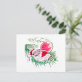 Weihnachten und Neues Jahr schlafend kleine Maus Postkarte (Stehend Vorderseite)