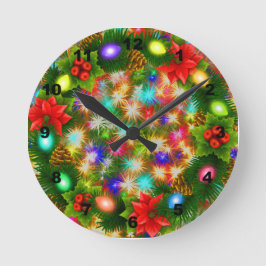 Weihnachten und Neujahr - Acrylmauer Runde Wanduhr