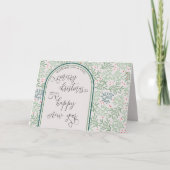 Weihnachten und Neujahr Kalligrafie Wintergrün (Vorderseite)