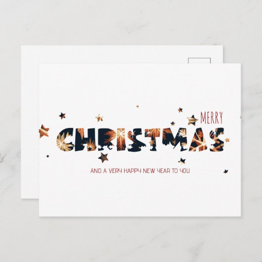 Weihnachten und Neujahr - Neuzeit Gold (Vorne/Hinten)