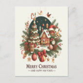 Weihnachten und Neujahr. Postkarte (Vorderseite)