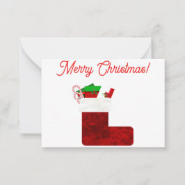 Weihnachten und Neujahr Strumpf 3 Note Card Mitteilungskarte