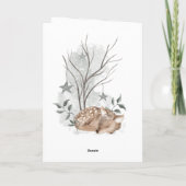 Weihnachten und Neujahr: Wasserfarbe Weihnachten Karte (Rückseite)